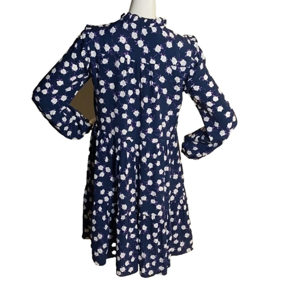 J.CREW RE- IMAGINE NWOT FLORAL‎ DROP WAIST SKATER DRESS SIZE XSMALL